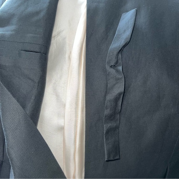 Chloe Black Single Breasted Trench Coat Jacket Size T 42 Silk Blend - Picture 9 of 11